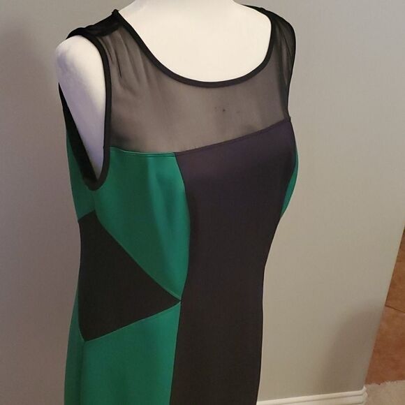Green and black mesh dress size 12 - Picture 2 of 4